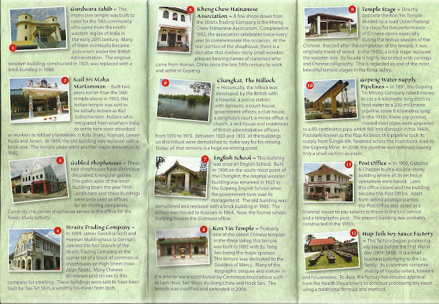 Gopeng Heritage Trail Map Perak Malaysia 