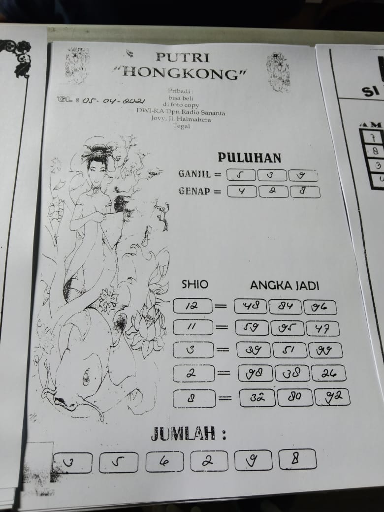 GAMBAR SYAIR TOGEL HONGKONG