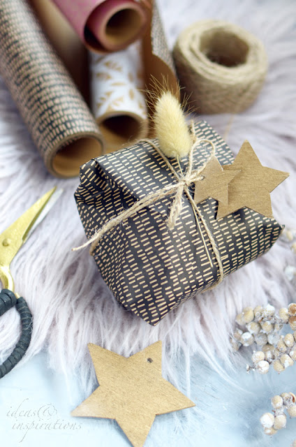 DIY Geschenke schöne verpacken Aus Holz selber Sterne basteln für die Weihnachtsgeschenke