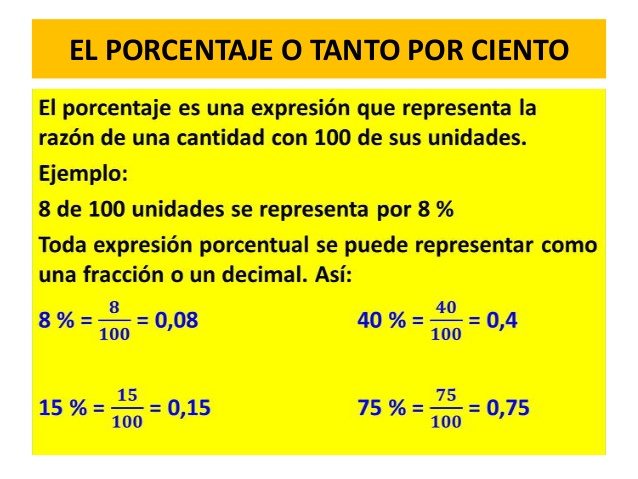 Como hacer el porcentaje de un numero