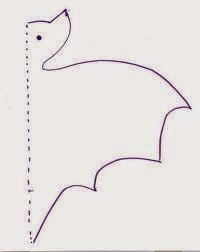 Moldes de morcegos para eva, feltro ou Halloween dia das bruxas