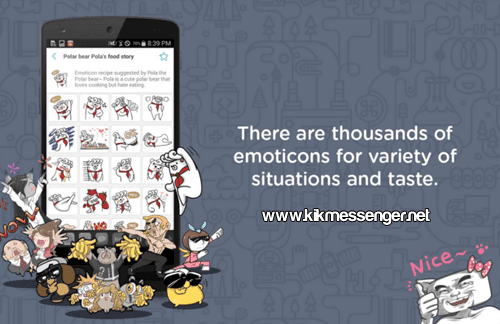 Comparte y diviertete con Free Emoticonos for Kik