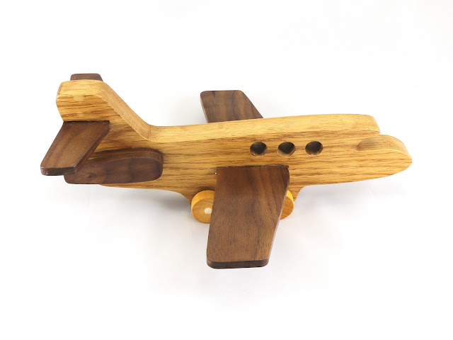 Handmade Wood Toy Airplane/Airliner from the Play Pal Series
