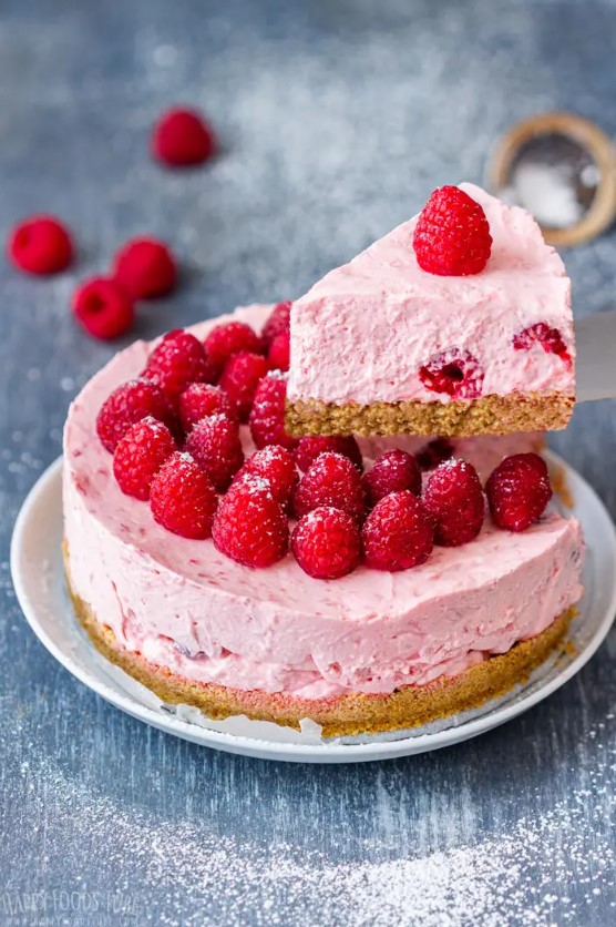 No Bake Raspberry Cheesecake Mom's Easy Recipe