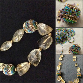 # BeadPeepsSwap 托帕石项链。 串珠