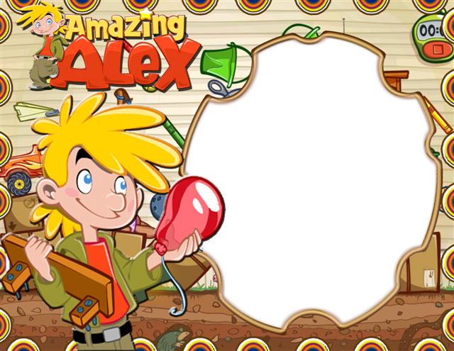 Marco digital inspirado en el juego Amazing Alex