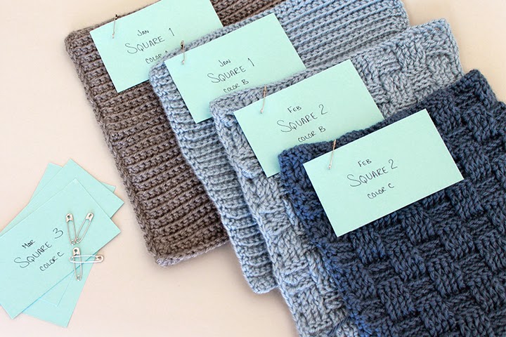 Smart! Label crochet squares as you go. Crochet along Afghan Sampler 2015 | The inspired Wren Smart! Label crochet squares as you go. Crochet along Afghan Sampler 2015 | The inspired Wren