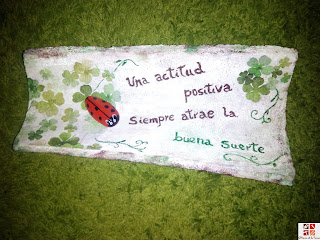 teja pintada a mano y con decoupage