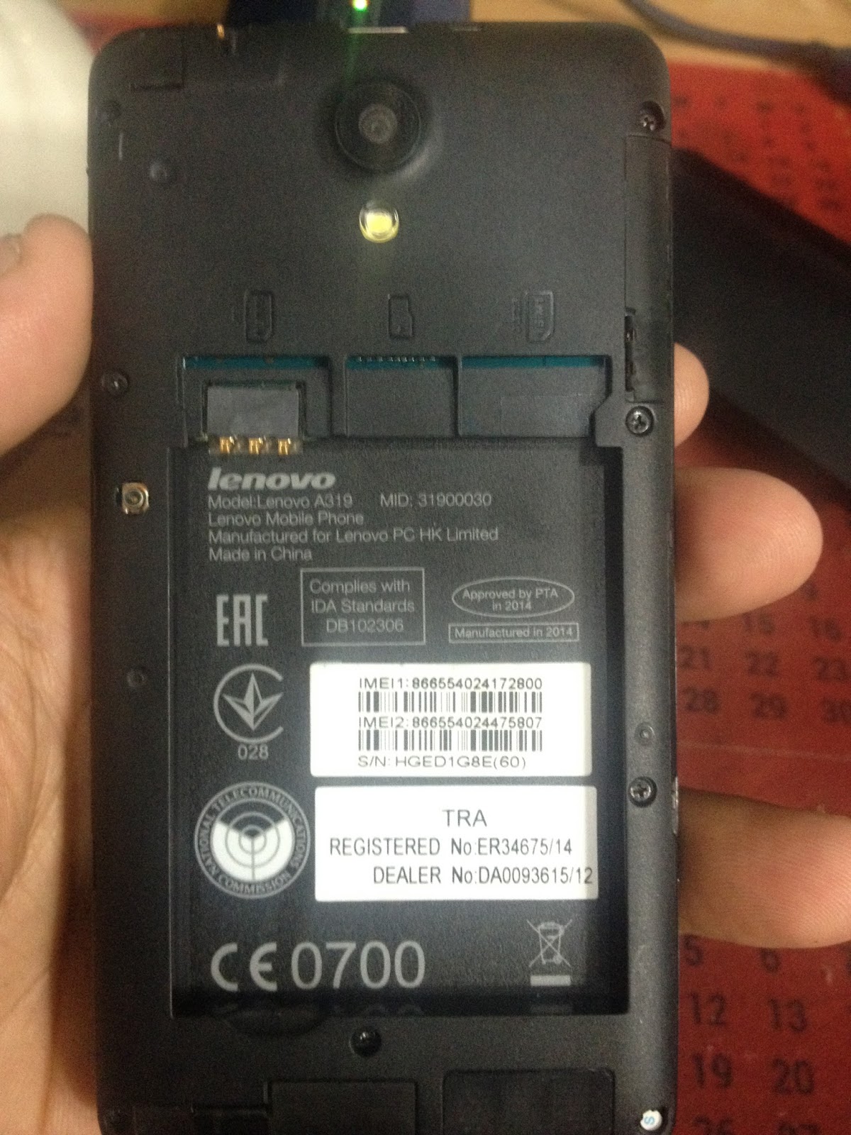 flash firmware lenovo a319