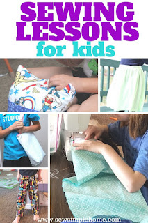 Teach your young child or teen to sew with these simple sewing lessons for kids that include lessons and project ideas.