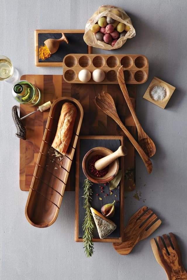 Utensilios y gadgets de cocina hechos de madera | Construccion y
