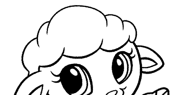 contoh gambar mewarnai domba 