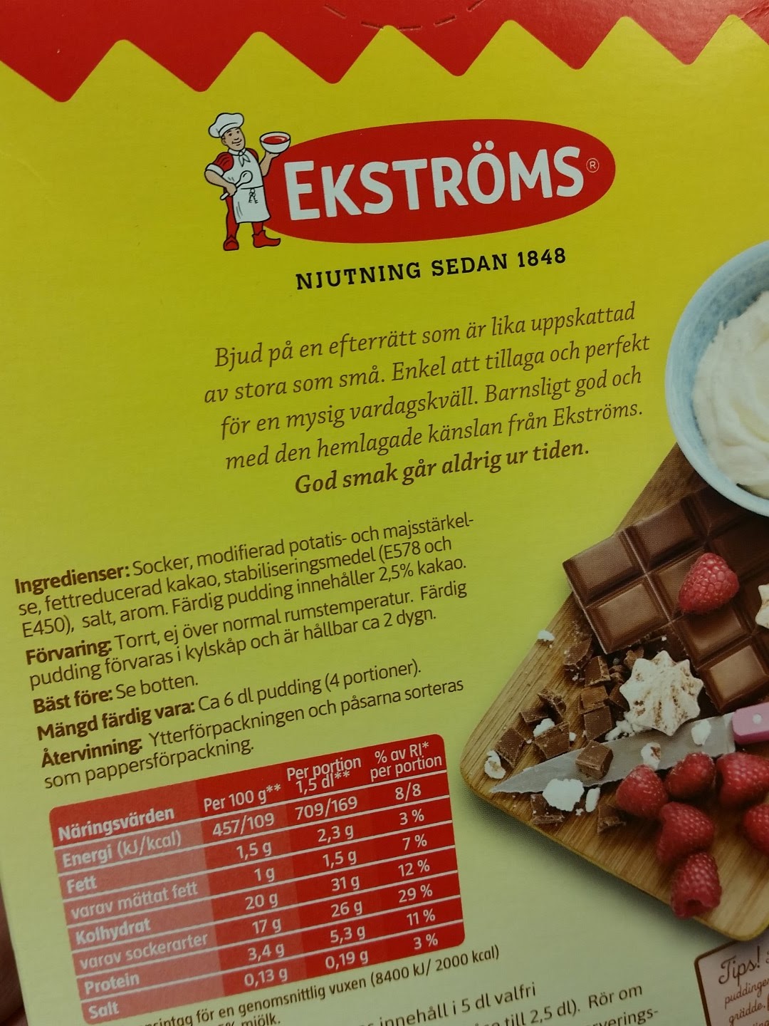 ekströms chokladpudding tillagning ekströms chokladpudding tillagning