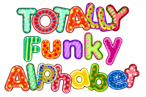 Download Totally Funky Alphabet PSD Mockup Templates