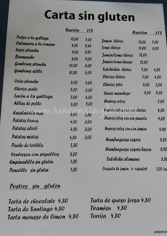 madrid sin gluten bar el taller