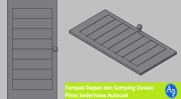 cara membuat pintu di autocad