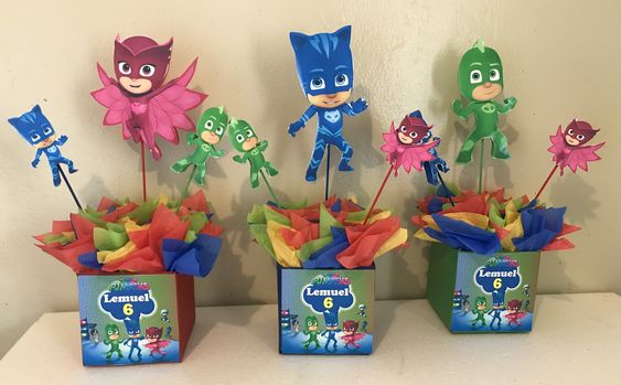 89 ideas de decoración para fiesta PJ Mask