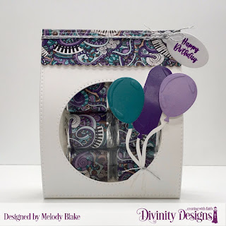 Divinity Designs Stamp Set: Festive Favors Tag Sentiments, Custom Dies:  Festive Favors, Paper Collection: Notable Notes