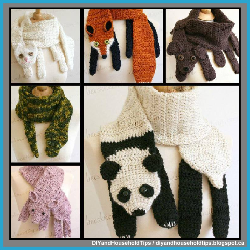 DIY And Household Tips Animal Scarf Crochet Patterns