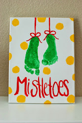 christmas projects pink painting paint toddlers craft toddler canvas crafts activities holiday idea mistletoes project gift pinkie kid children fun