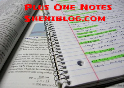 Sheni Blog Plus One (+1) Malayalam Notes