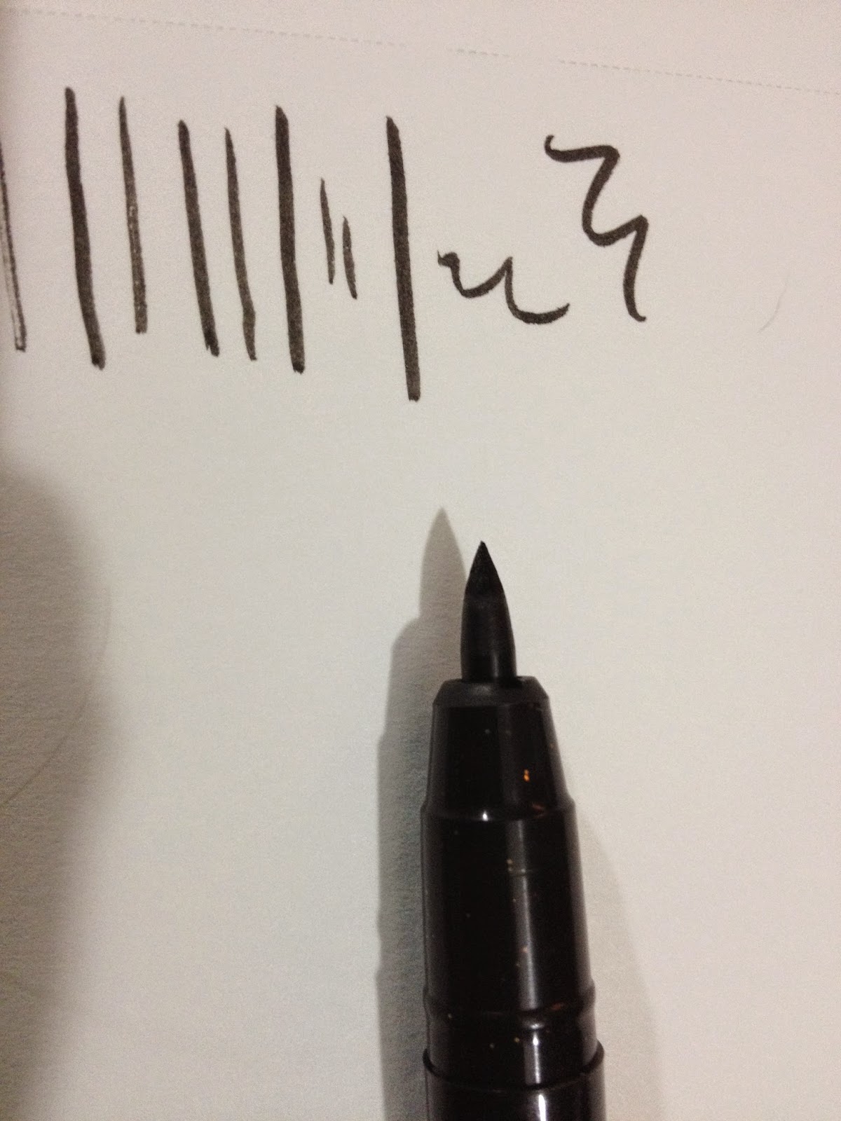 select) Pentel Portable Fude sumi black Brush Pen Kirari Calligraphy Tools  mark