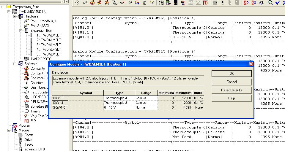 PLC (PAC) - SCADA solutions: PRINTING TEMPERATURES USING ONLY PLC & PRINTER
