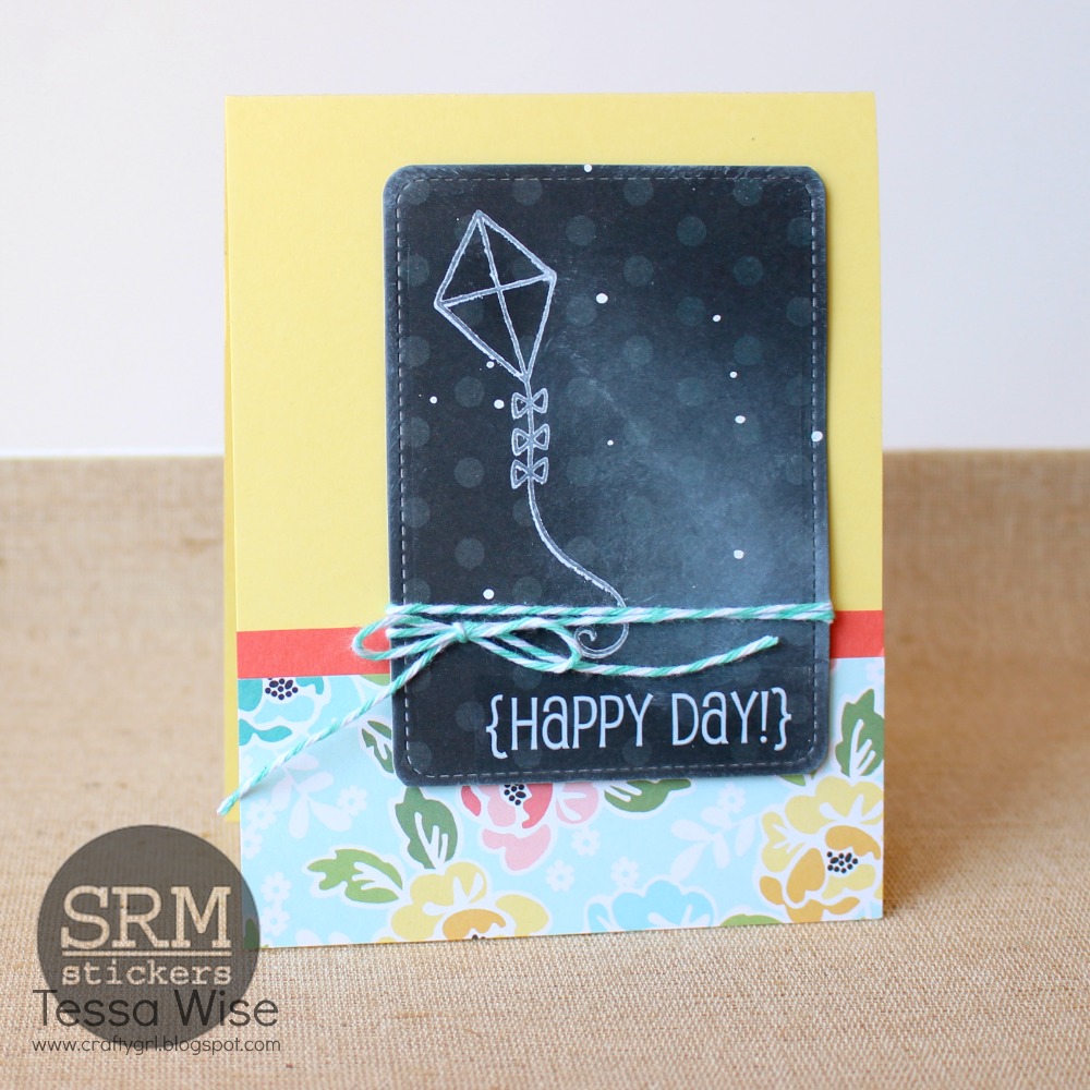 SRM Stickrs Blog - A Chalkboard Card Set by Tessa - #cards #cardset #chalkboard #markers #twine #stickers #clearstamps #janesdoodles, #giftset