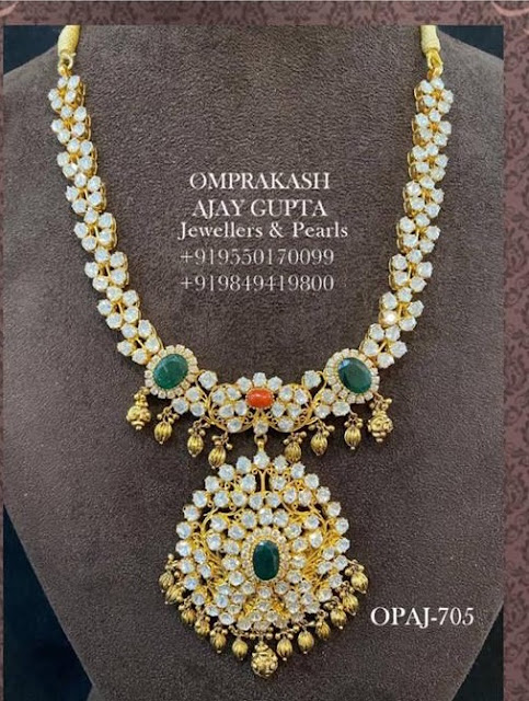 Moissanite Necklace from omprakash Jewellers