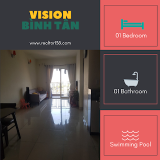 căn hộ 1 phòng ngủ chung cư vision phường tân tạo a bình tân