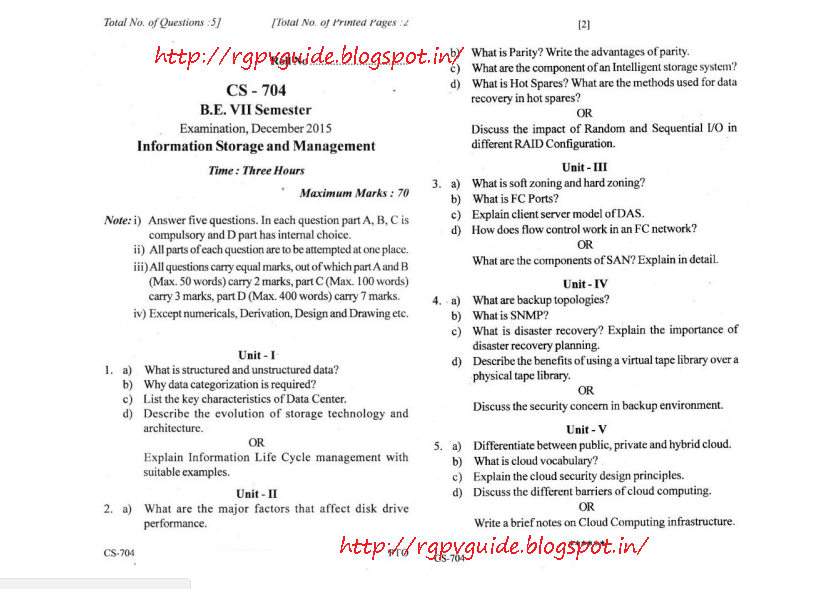 rgpv question paper and syllabus updated2016