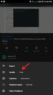 setting kualitas di aplikasi youtube
