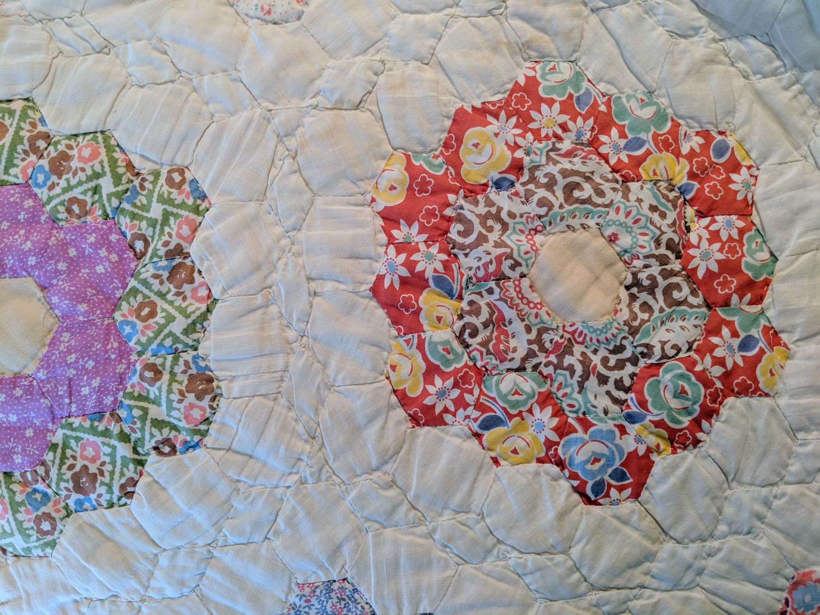 Fret Not Yourself Vintage Flower Garden Quilt