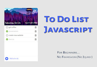 To-Do List using JavaScript,HTML and CSS (Beginners)