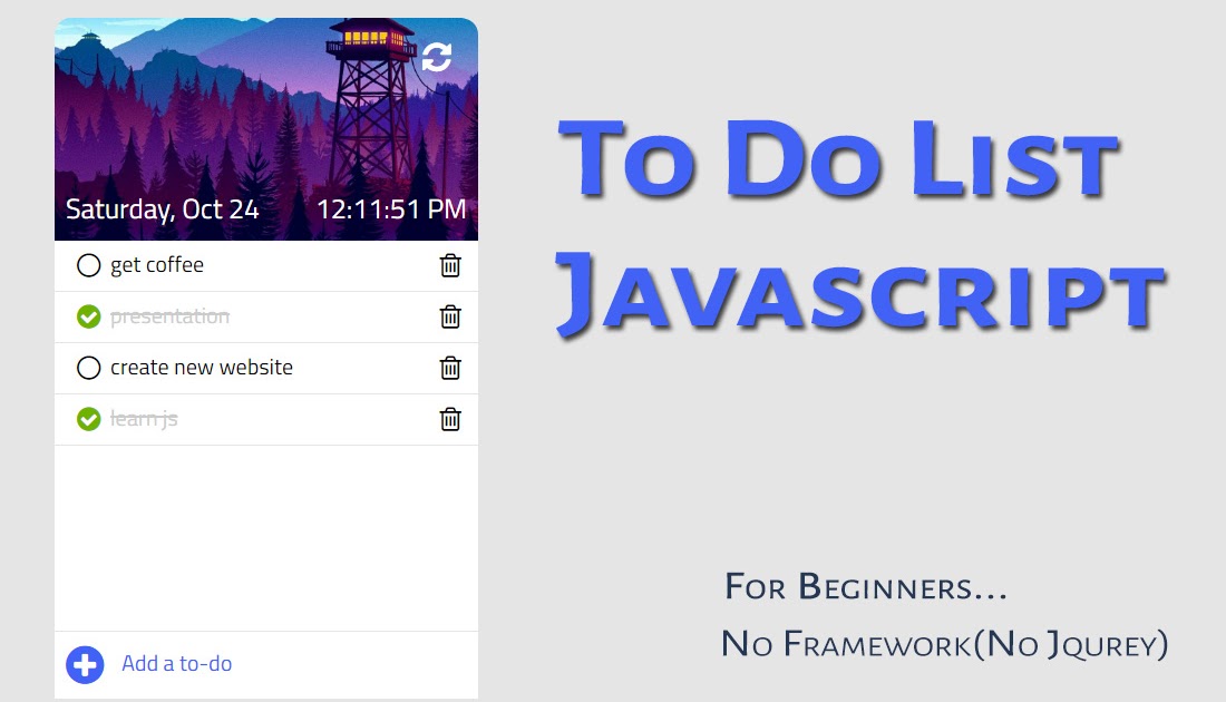 To-Do List using JavaScript,HTML and CSS (Beginners)