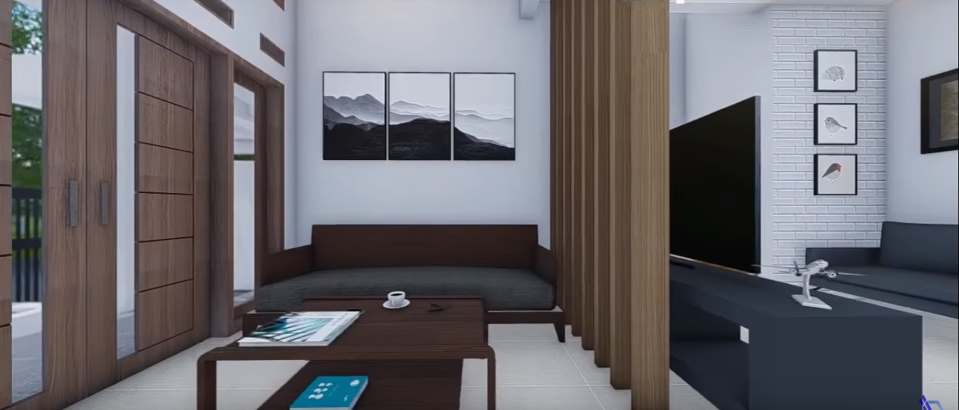 Desain dan Denah Rumah Terbaru Ukuran 9 x 12 m Dengan 3 Kamar Tidur 2 Toilet dan Mushola Dalam 
