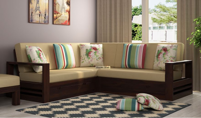 Winster L shaped Wooden sofa with storage