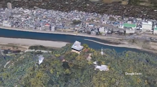 岐阜城の上空を飛んでみました。in GoogleEarthStudio　の作り方
