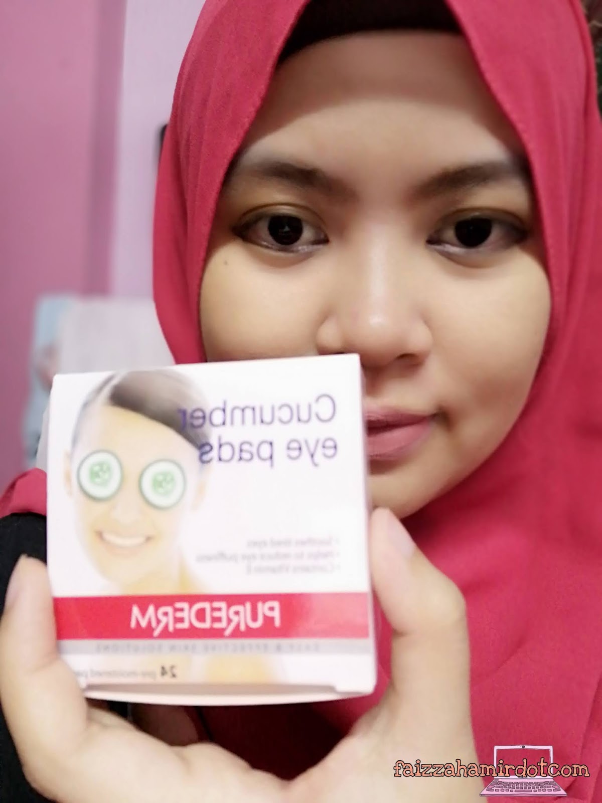 PUREDERM Cucumber Eye Pads Review Bagaikan Spa Di Rumah Faizzah Amir
