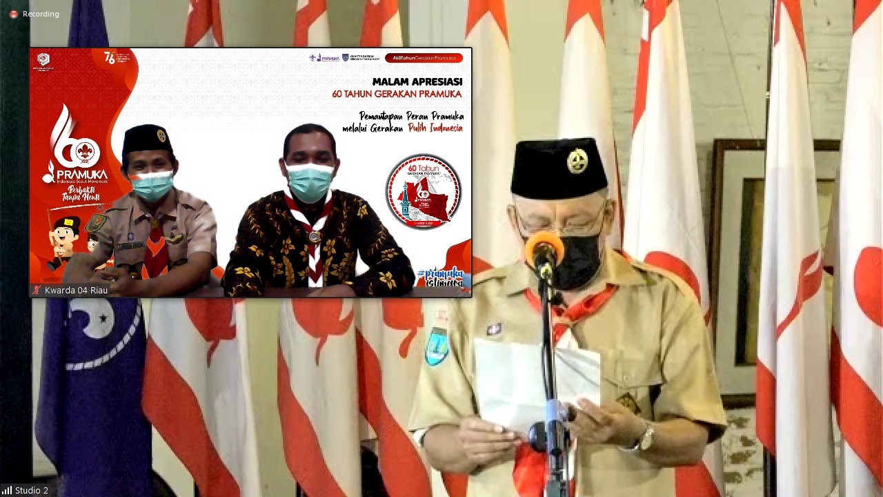 Bantu pencegahan Covid-19, Kwarda Riau terima penghargaan dari Kwarnas Gerakan Pramuka