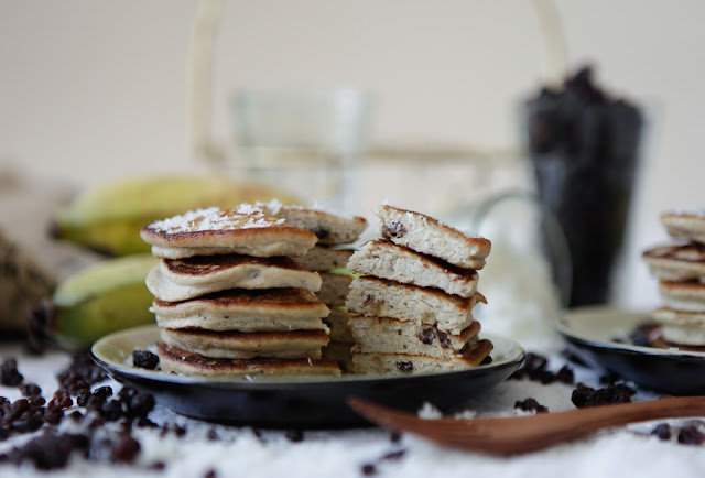 Coconut Raisin Pancakes (Grain & Gluten Free, Dairy Free and Nut Free)