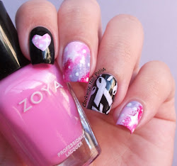 cancer nails breast awareness pink nail polish clockwise