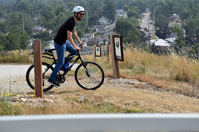 Bike rider on Mount Trashmore