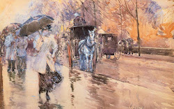 rainy hassam childe avenue fifth rain days painting impressionism frederick paintings impressionist watercolor artist street ave artists painter threshold writing
