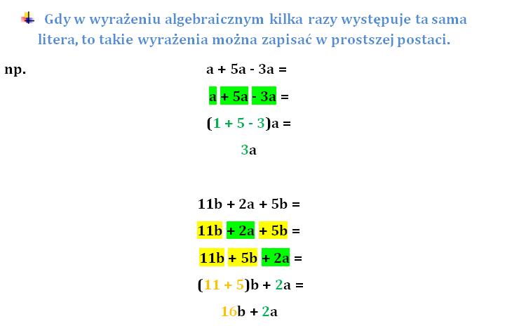 Upraszczanie Wyrażeń Algebraicznych Klasa 6