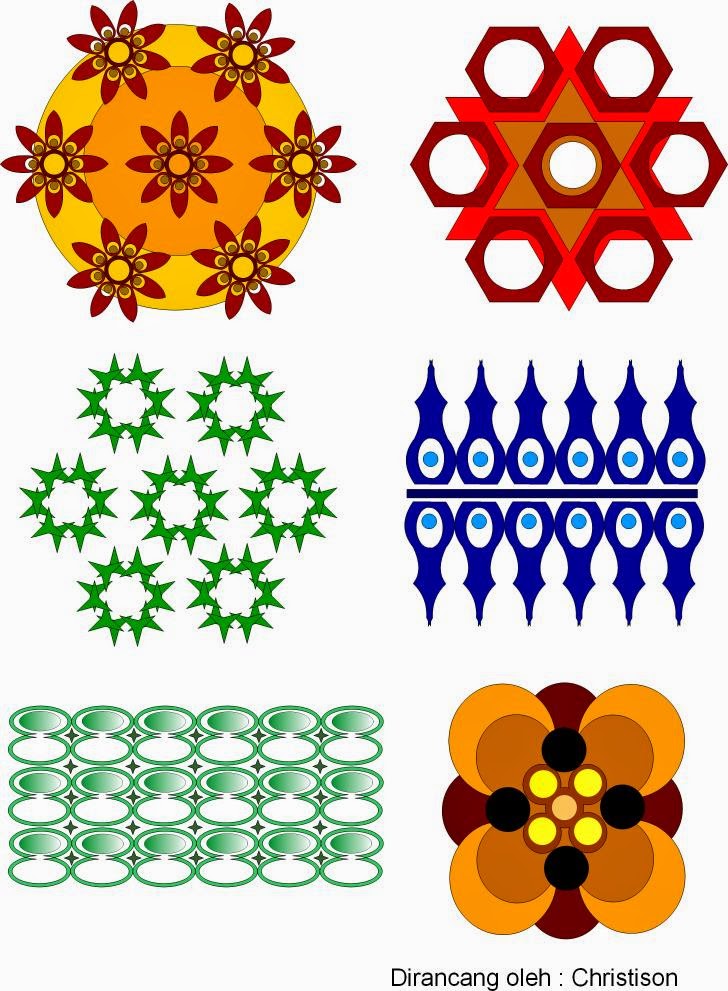 Seni Rupa Desain Ornamen Geometri Gambar Senirupa Geometris
