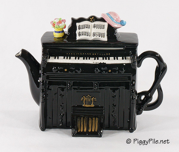 Piggy Pile Tea for Tuesday Piano Teapot