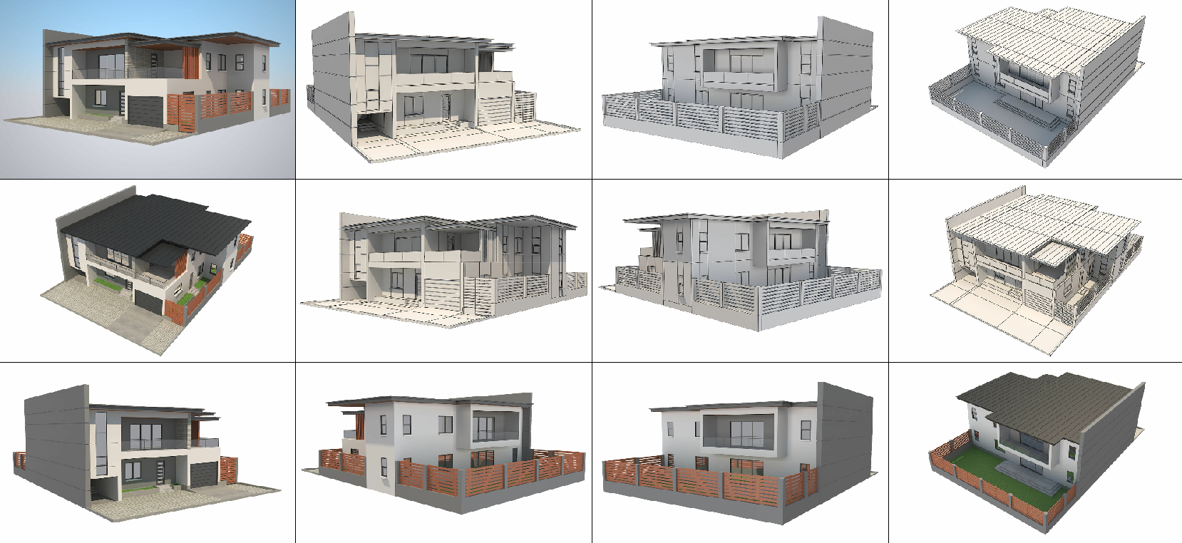 Modern House Free 3D model [3DS, FBX, OBJ, Maya,]