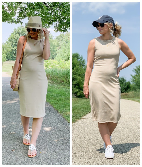 2 Casual Ways to Style a Neutral Dress