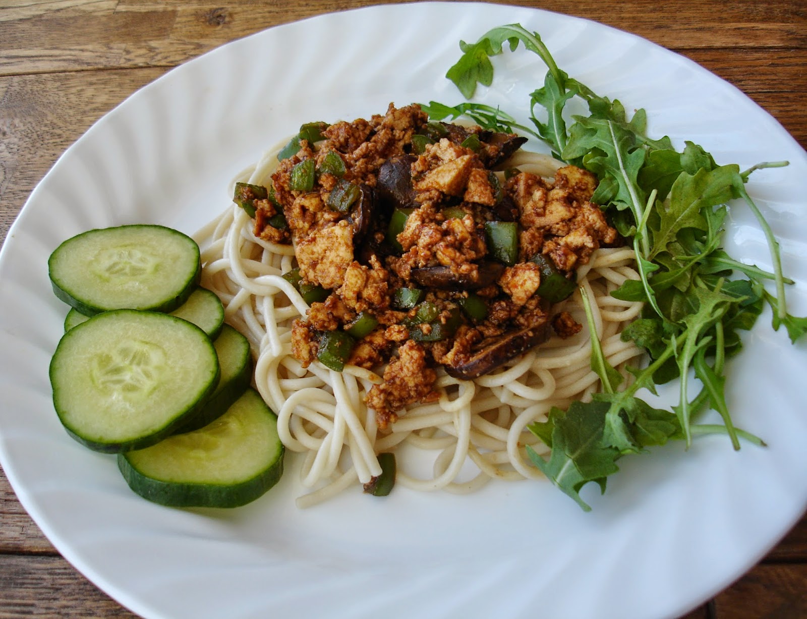 Destination santé Spaghetti au tofu & à la sauce barbecue